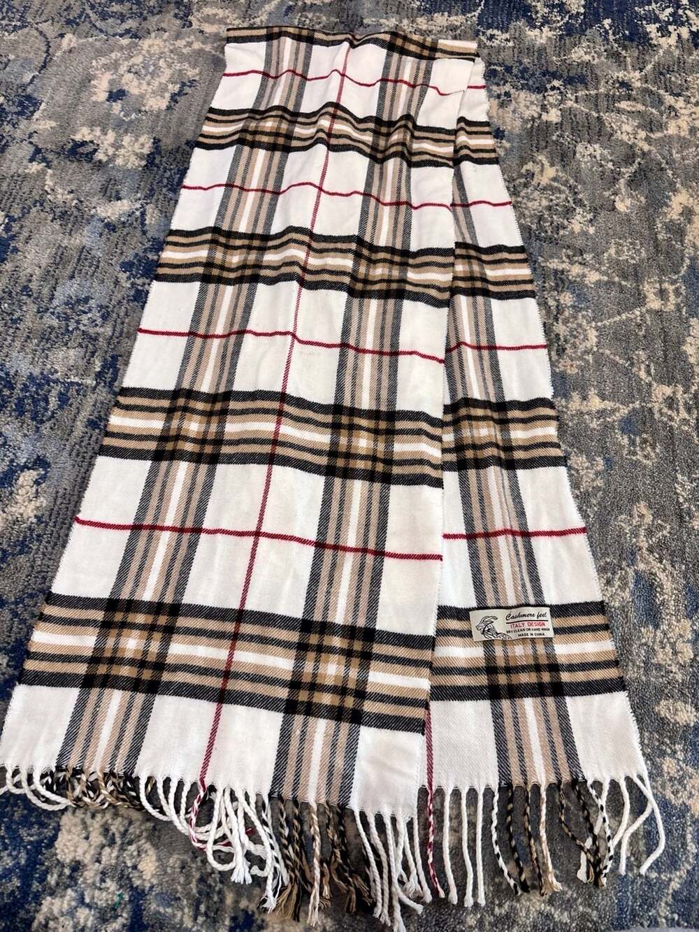 Italy Design Plaid Tartan Cashmere Feel Scarf